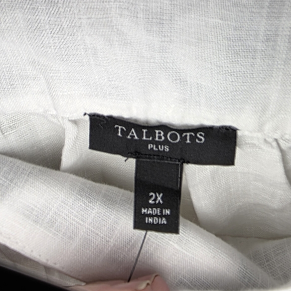 NWT Talbots Linen/Cotton Blend Blouse Size 2X - Picture 3 of 7
